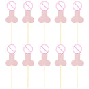 10pcs Glitter Willy Penis Cupcake Topper Funny Nude Dick Cake Toppers Wedding Favors Bachelorette Adult Hen Night Party Supplies