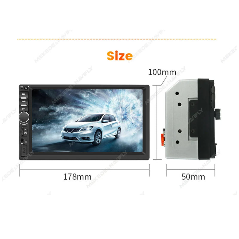 Navifly ND3 Universal 7 inch HD touch ScreenCar Radio Multimedia Video Player FM Radio BT carplay USB TF Camera Mirror Lin-K SWC