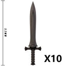 Medieval MOC Weapon Figure Accessories Building Blocks Soldiers Sword Shield Bow Arrow Trident Hammer Axe Spear Brick Kid Toy