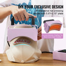 SucceBuy Hat Press Machine Mini Hat Heat Press for Caps Cap Heat Press Machine Safety Base and Glove Automatic Shut-Off Purple