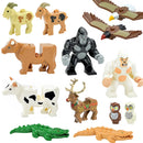 Poultry City Animals Figures Classic Building Block Deer Owl Goat Tiger Zoo Farm Accessories DIY Brick Children Kids Toy Gifts