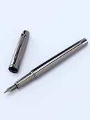 1 Pc Silver Gray High-end Business Metal Pen, Lridium Pen Tip Medium size 0.5mm.For School Classroom, Office, Daily Writing