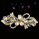 3 PCS Rhinestone Crystal Hair Clips, Silver, Floral Style for Women
