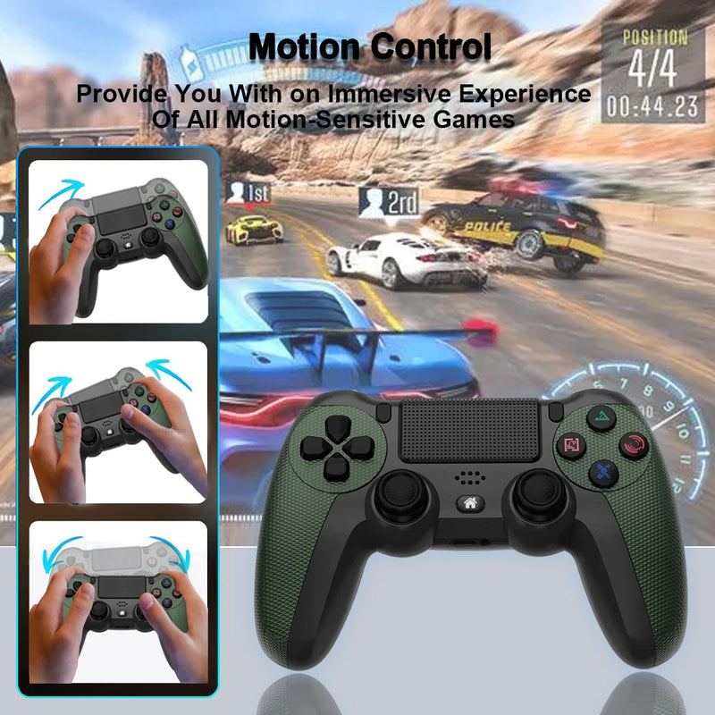 BROODIO Wireless Controller For PS4/Slim/Pro Wireless Gamepad Compatible Android PC Bluetooth Gamepads Joystick For PS3 Console