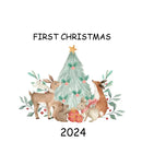 Personalised Custom Woodland baby girl boy first 1st Christmas holiday 2024 Ornament merry Xmas Tree decoration keepsake gift