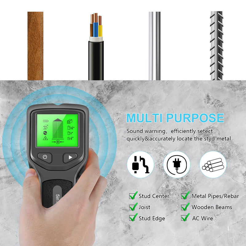 Wall Scanner Digital Handheld Professional Multifunction Wall Detector Live Wires Cable PVC Water Pipe Metal Finder Scanner