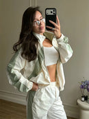 The Meridian Set | Cropped Zip Jacket and Wide Leg Trouser Set