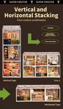 Rolife DIY Miniature 3D Wooden Puzzle Kit with LED Light | Creative Craft Store Model