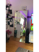 CASSILANDO Full Length Mirror 65" * 24 ", Floor Standing Mirror, Black Metal Frame Mirror， Full Body Mirror