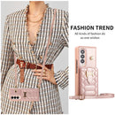 Crossbody Lanyard Phone Case for Samsung Galaxy Z Fold 5 4 3 5G Fold4 Fold3 Folio Wrist Strap Leather Card Holder Wallet Cover