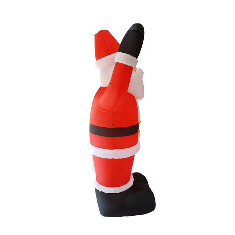 Santa Claus Waving Hand 1.8m Inflate Model Christmas Decoration Glowing Doll Cartoon Giant LED Lamp Party Gifts Outdoor Lawn