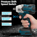 1/2 inch 520NM Brushless Cordless Electric Impact Wrench Power Tools Compatible Makita 18V Battery Wrench with Toolbox Set