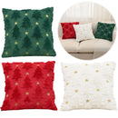 Christmas Tree Pillow Covers 45x45cm Soft Plush Pillowcase Couch Cushion Case for Couch Sofa Holiday Festivals Winter Home Decor