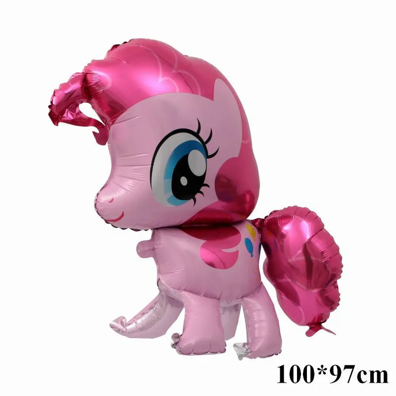 New 100*97CM Pink Horse Pony Unicorn Balloon Happy Birthday Unicorn Party Helium Balloons Kid Animal Toy Globo Party Decoration