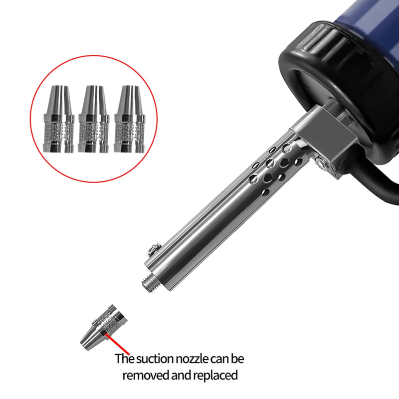Electric Desoldering Machine Automatic Portable Electric Solder Tin Sucker Vacuum Soldering Remove Pump With Desoldering Nozzles
