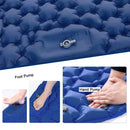 2 Person Camping Mat with Air Pillow Portable Air Mattress Waterproof Backpacking Sleeping Pad