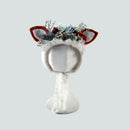 Newborn Wool Felt Fox Flower Bonnet Newborn Photography Props Baby Animal Floral Garden Hat Photo Shoot