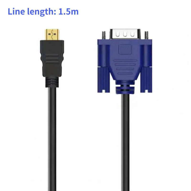 HDMI-compatible to VGA Cable Reliable Anti-interference Golden Plated HDMI-compatible Male to VGA Male Adapter for Desktop