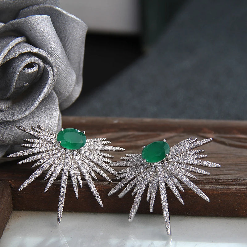 New Arrival Earrings For Women Temperament White Zircon Rhinestones Unique Design Brand Earings Fashion Jewelry Bijoux AE210