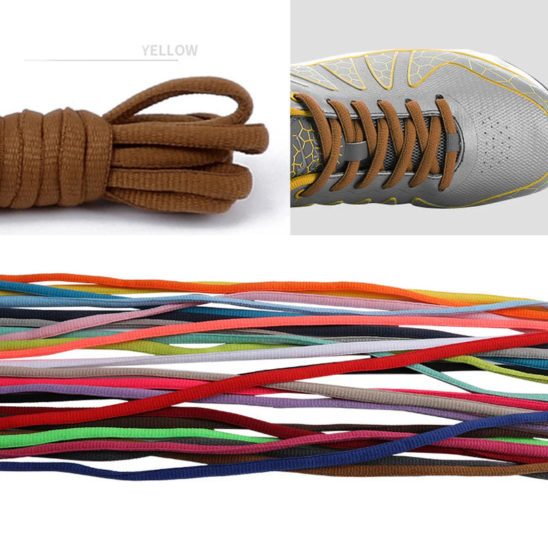 1 pairs Oval Running Trainer Laces, Basketball Sneaker Shoe Laces, Athletic Running Shoestring or Sport Shoes Laces for Trainers
