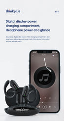 Lenovo XT80 Wireless Headphones Bluetooth 5.4 Earphones True with Mic Button Control Noise Reduction Earhooks Waterproof Headset