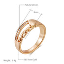 Kinel Unique 585 Roségold Farbe Kreuz Große Ringe für Frauen Mode Funkelnder Natürlicher Zirkon Modern Hochzeit Party Alltag Schmuck