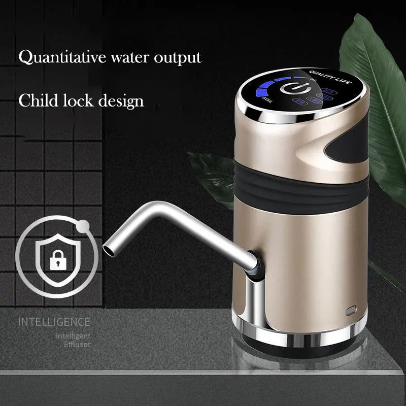 USB Drinking Fountain Electric Charging Portable Water Pump Dispenser Gallon Drinking Bottle Switch Silent Charging Touch Button