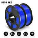 SUNLU 2KG 3D PLA/PETG/PLA PLUS/Clear Filament 1.75mm 2Roll 1KG 3D Printer Neatly Wound 3D Filament for 3D Printer& 3D Pen