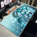 Mouse Pad Anime P-pokemon Glaceon PC Gamer Cabinet Mousepad Kawaii Eevee Keyboard Rug Laptop Accessories Gaming Desk Mat