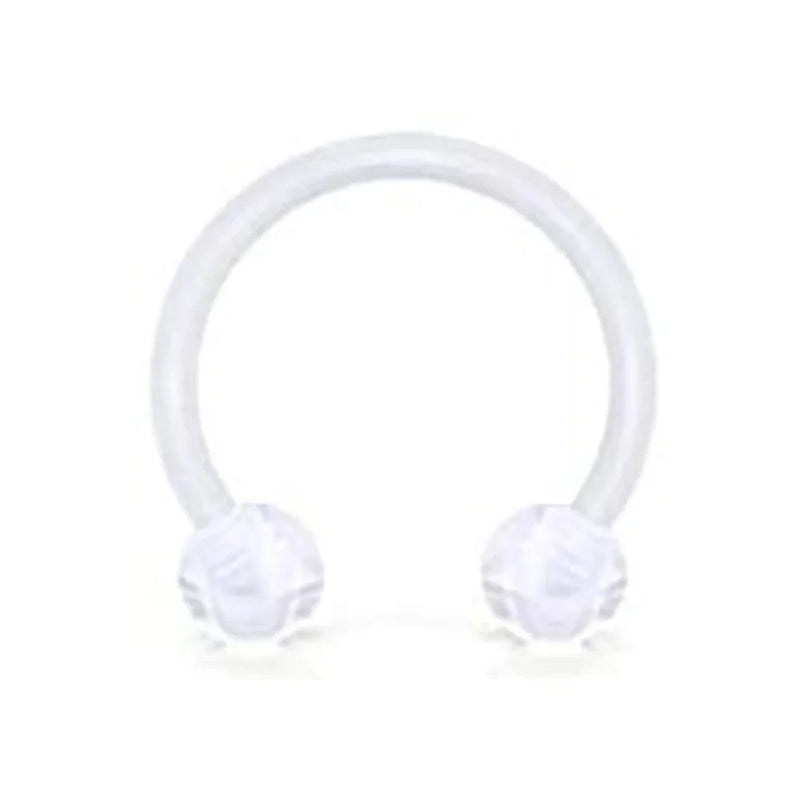 1/9PCS 16G Surgical Steel Lip Hoop Ring Crystal Cubic Horseshoe Barbell Tragus Cartilage Earring Helix Daith Septum Piercing