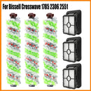 Replacement Roller Multi Surface Pet Brush 2306 1866 Vacuum Hepa Filter Filter Compatible with Bissell Crosswave 1785 2306 2551