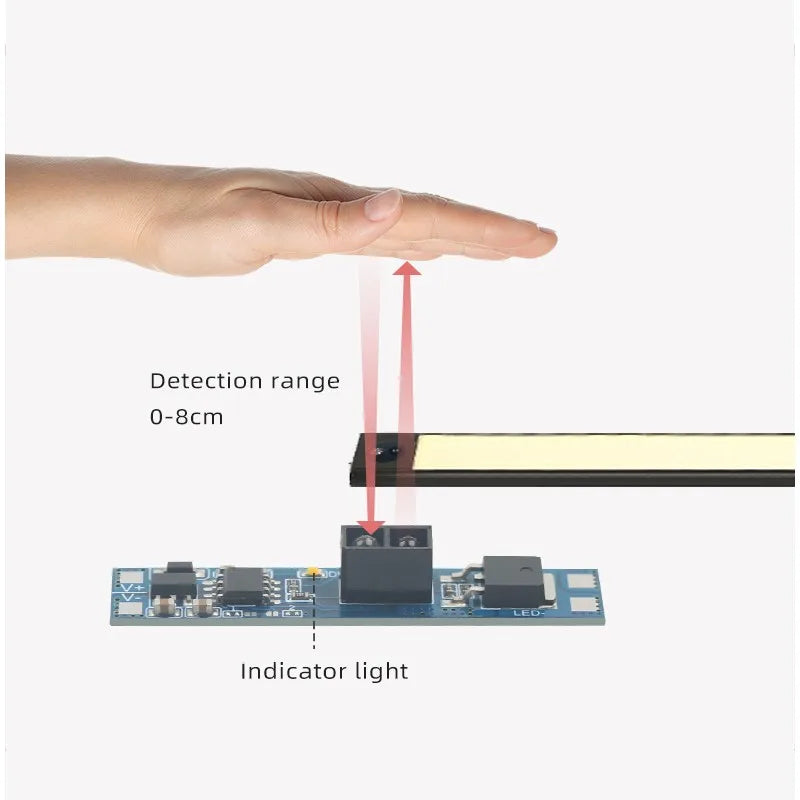 LED infrared sensor switch close to short distance 12v 24V cabinet for linear aluminum profile infrared sensor hand sweep switch