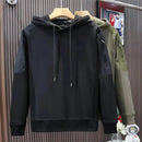 Loose Men's Hooded Sweatshirt Solid Black No Brand Cheap Simple Warm Male Hoodie Funny Overfit Sweat Shirt Tops High Quality Emo