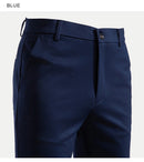 Men's Elastic Slim Fit Khaki Trousers Casual Pants Classic Fashion Suit Sports Pants Spring Summer