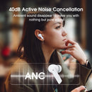 QCY HT05 ANC Kabellose Kopfhörer 40dB Geräuschunterdrückung Bluetooth 5.2 In-Ear-Kopfhörer 6 Mikrofone ENC HD-Anruf-Headset Transparenzmodus