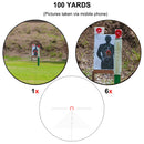 VictOptics S6 1-6x24 SFP Riflescope With Red&Green Illumination Turret lock System Wide Field of View Design For AR 15 .223 5.56