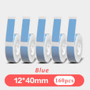 5pcs 12mmx40mm Gap Label Paper fit for P12 P15 Phomemo D30 Q30 Printer Waterproof Self Adhesive Thermal Printer Sticker