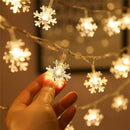 Snowflake Star Ball LED String Lights Fairy Lights Usb/Battery-operated Street Garland Lamp New Year Christmas Tree Decorations