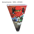Ninja Them Birthday Party Decorations Kids Disposable Tableware Popcorn Paper Plates Balloons Cup For Boys Baby Shower Supplies