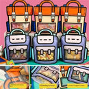 Cute Cartoon Sealed Bags Schoolbag Cats Candy Snack Plastic Packaging Bag Self-lock Zipper Birthday Festival Party Kids Gift Bag