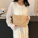 Summer Beach Straw Clutch Bag Cute Crossbody Bag for Women Travel Shoulder Bags Purse Ladies Casual Wicker Handbags
