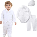 Baby Boy Christening Outfit Infant Baptism Easter Blessing Suit Toddler Wedding Chritmas Xmas Formal Ring Bearer Clothes Set