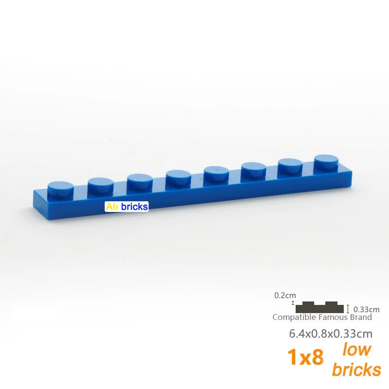 30pcs/lot Bulk Blocks Building Bricks Thin 1X8 Educational Assemblage Construction Toys for Children Size Compatible With 3460