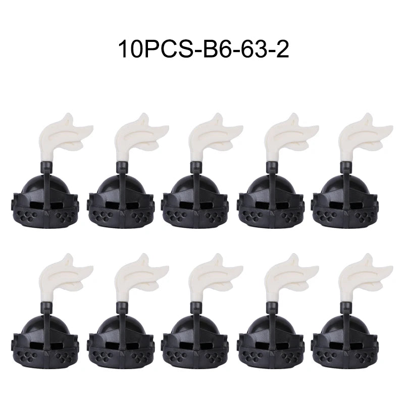 MOC Medieval Accessories Series Building Blocks Military Army Soldier Armour Shield Helmet Sword Crown Weapon Knight Bricks Toys