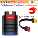 THINKCAR Thinkdiag OBD2 Scanner Bluetooth All System 16 Reset Service Car Diagnostic Tool Active Test ECU Coding 1 Year Free