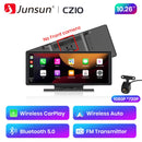Junsun 10.26 "Wireless CarPlay Android Auto Car Radio 4K Dash Cam Rearview Camera Wifi GPS Navigation Dashboard Video Recorder