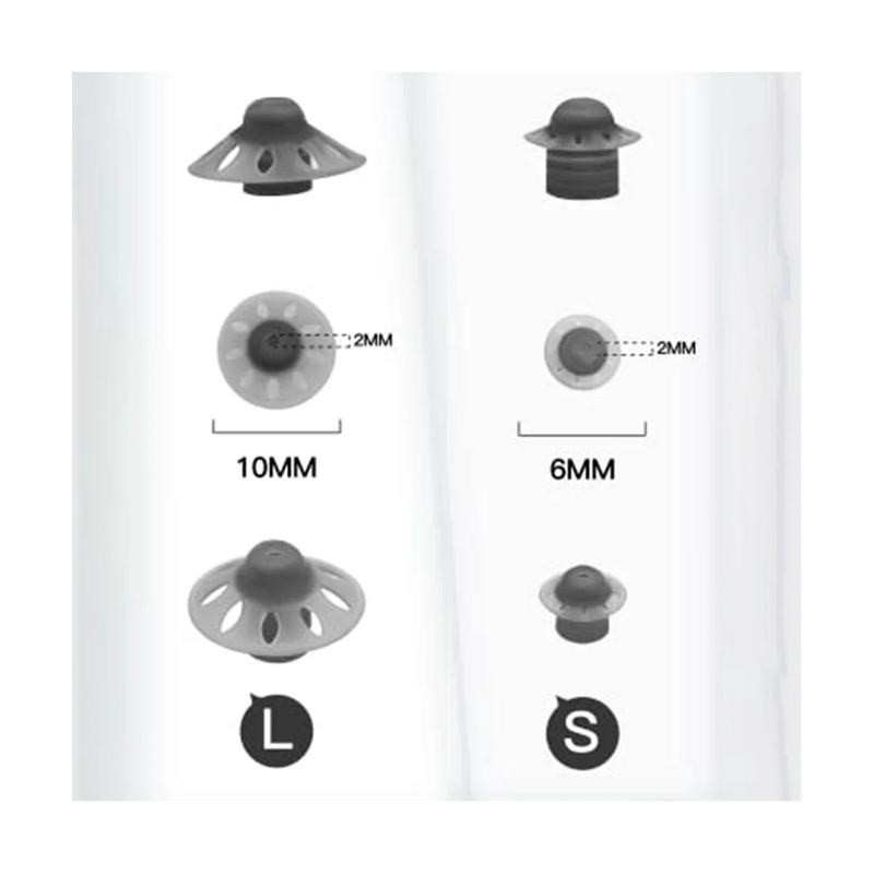 Hearing Aid Domes for Phonak Marvel & Paradise RIC BTE Models SDS 4.0 Large Open Dome 10mm 20 Pcs Pack,Large