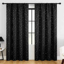The Stellar Drift | Metallic Star-Pattern Blackout Curtain