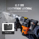 SucceBuy 1400 W Demolition Jack Hammer Electric Jackhammer Heavy Duty 2900 BPM Concrete Breaker 2 pcs Chisels Bits Chipping