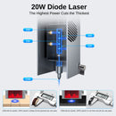 LASER TREE 40W 30W 20W Air Assist TTL Blue Light Laser Module, High Precision CNC Engraver for Wood/MDF/Black Acrylic, DIY Tool